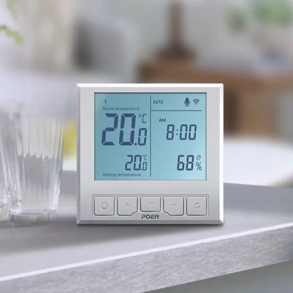 Termostat inteligent de pardoseala POER Smart cu comenzi vocale Google Home si Alexa prin internet - imagine 2