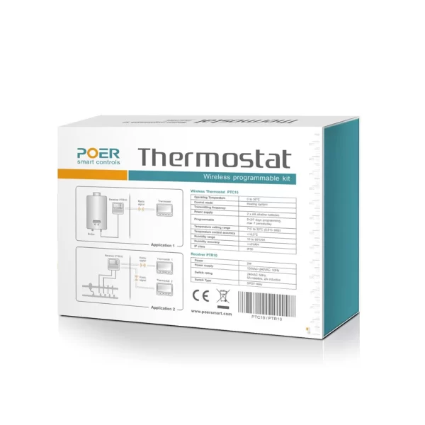 Pachet doua zone – Termostat POER Smart cu control vocal Google Home si Alexa prin internet - imagine 5